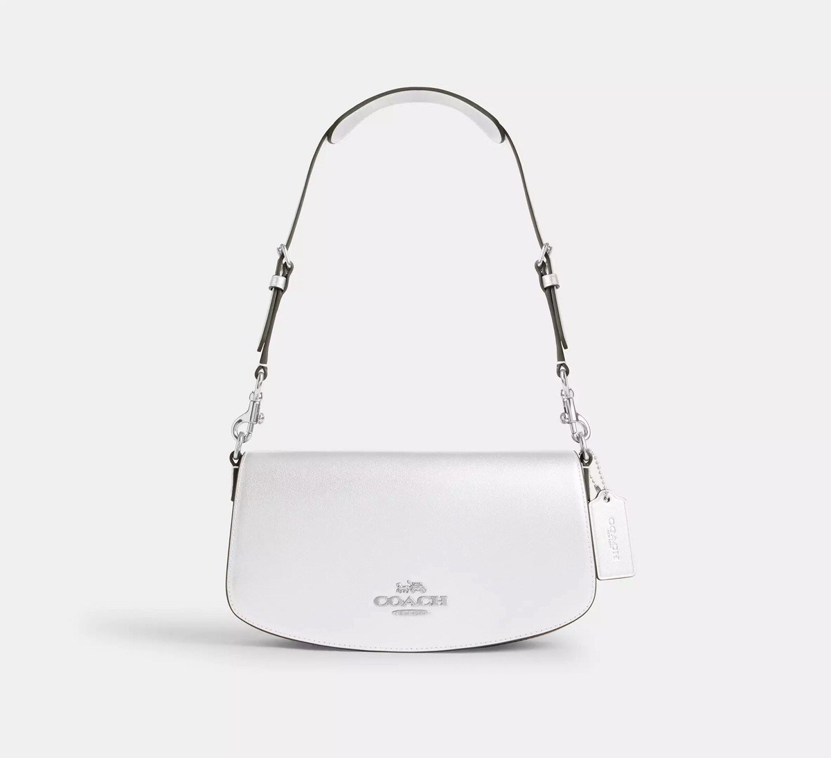 Coach Andrea☄️SMALL☄️Shoulder Bag novelty leather/Silver