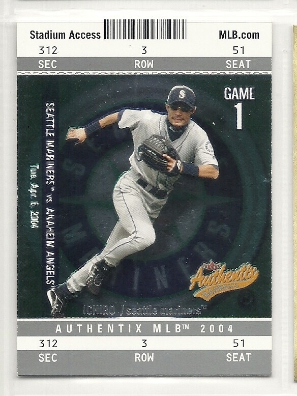 2004 Fleer Authentix Baseball - #7 - Ichiro - Seattle Mariners