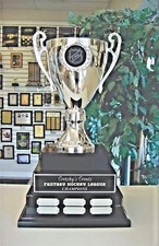 FANTASY HOCKEY TROPHY  3 TIER LARGE CUP PERPETUAL AWARD 38 YEAR M*DAK113A @