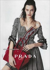 PRADA 1-Page PRINT AD Pre-Fall 2013 AMANDA MURPHY Steven Meisel GINGHAM DRESS