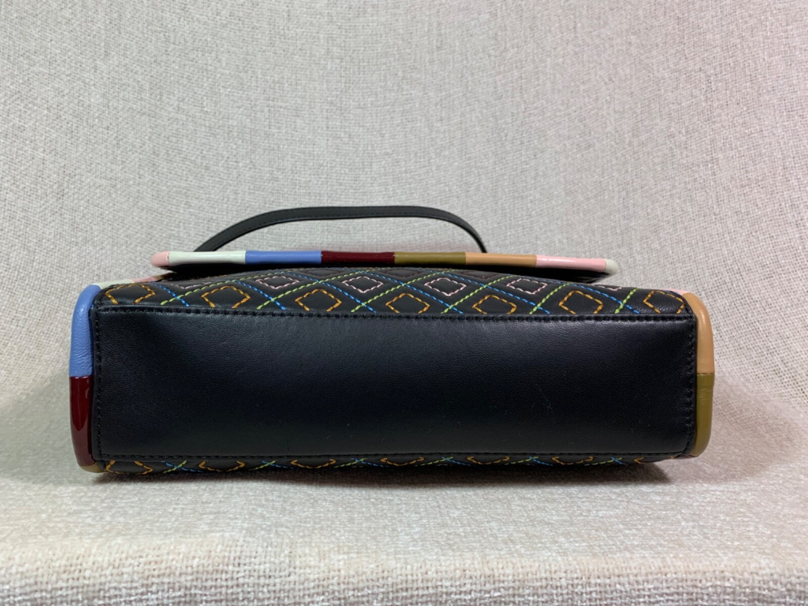 Tory Burch Fleming Piping Navy Blue Leather Convertible Shoulder Bag/Crossbody image 10