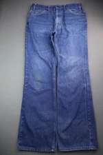 Vintage Men Plain Pockets JC Penney Jeans USA Made Boot Cut Sz 36x32 (Msr 34x31)