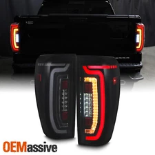 For 2019-2024 GMC Sierra 1500 LED [Halogen Ver] Tail Light Lamp Black Smoke Len