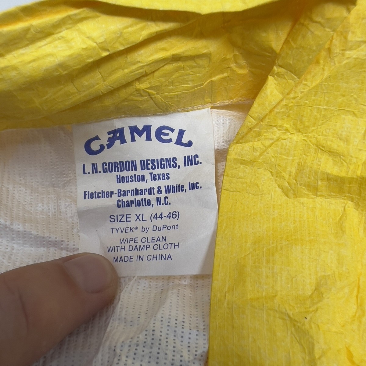 Vintage Brand New Joe Camel Tyvek Windbreaker 1990's Cigarette