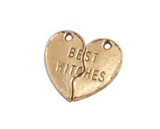 10 Sets of Antiqued Gold BEST WITCHES Charms 92463