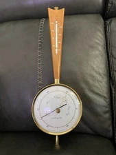 Vintage Airguide Barometer And Thermometer, Airguide Instrument Co Chicago USA