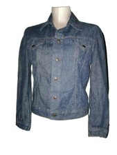 Vintage 60s Triple L Brand Western Denim Blue Jean Jacket Women's Cowboy Rodeo S