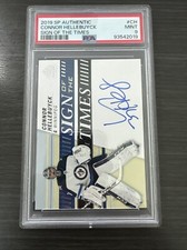 2019 Upper Deck SP Authentic #SOTT-CH Connor Hellebuyck Sign of the Times  PSA 9