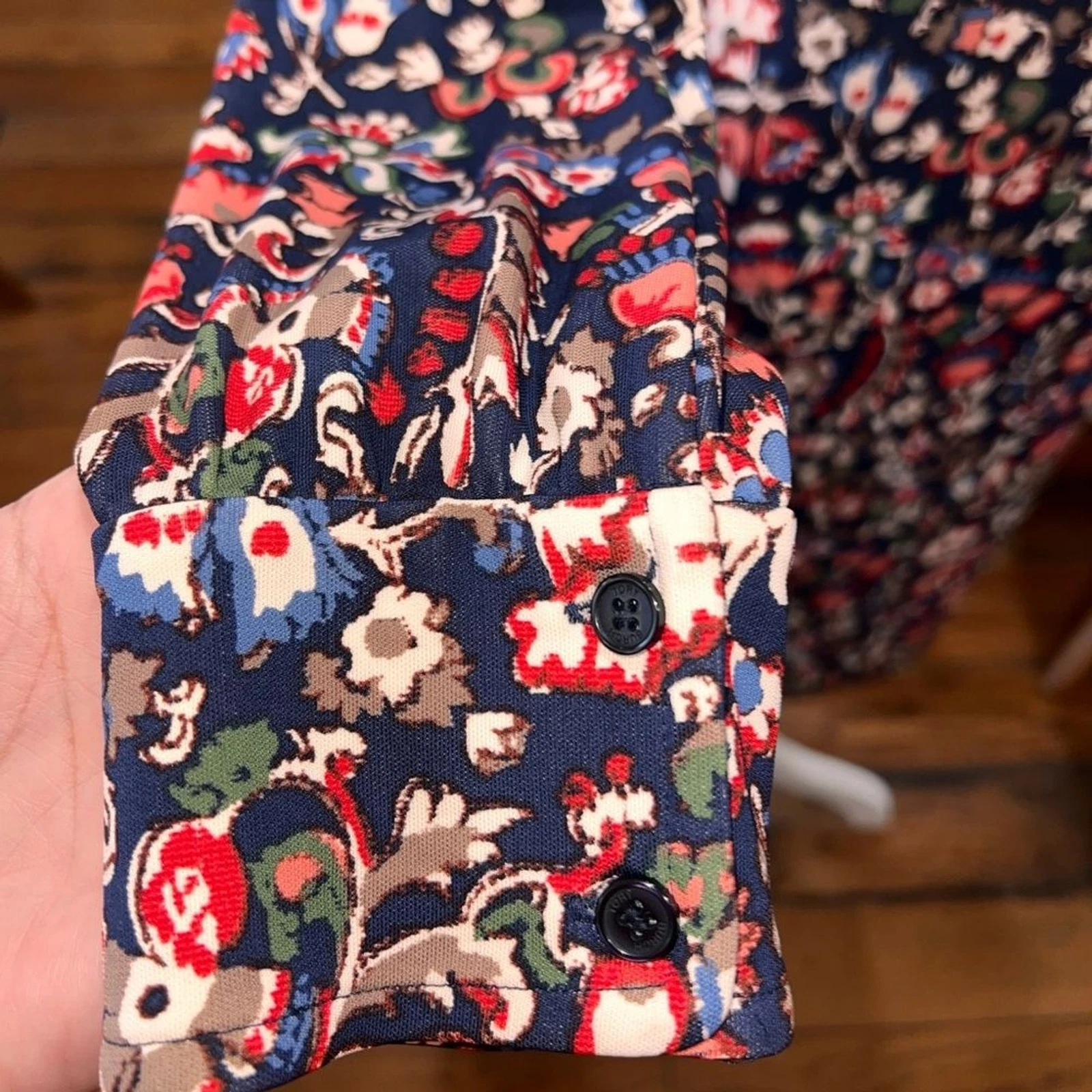 Abito Tory Burch maglia jersey floreale maniche lunghe taglia L abbigliamento da lavoro classico formale