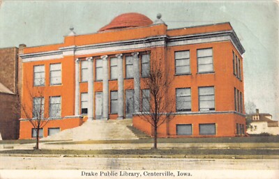 Drake Public Library, Centerville, Iowa - 1911 Postcard | eBay