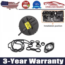 7Pcs Engine PCV Valve Cover W/Gasket Kits For BMW E82 E90 E70 Z4 X3 X5 128i 328i