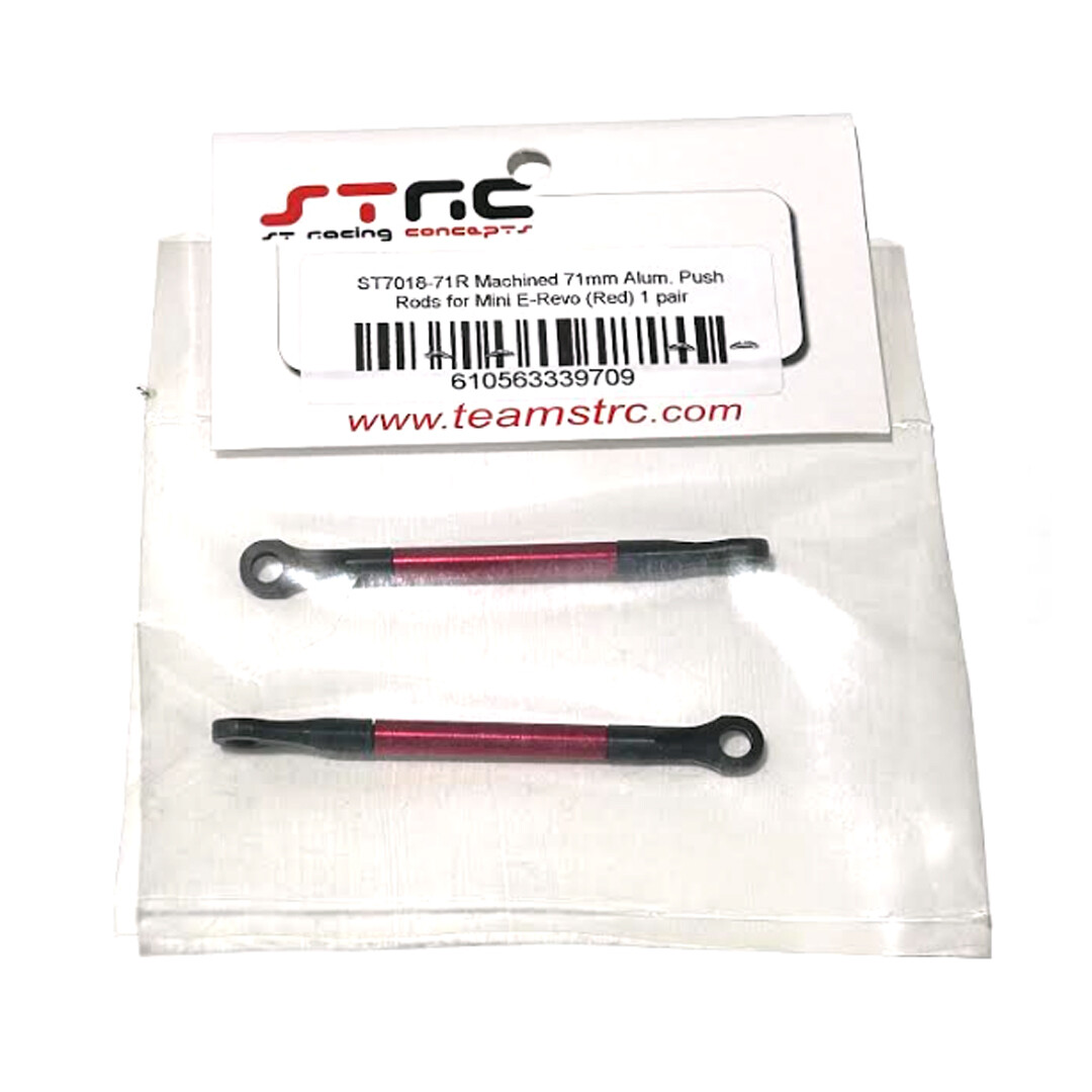 Push Rod Shells NEW STRC 71mm Aluminum Push Rods Red (2) for Mini E-Revo | eBay