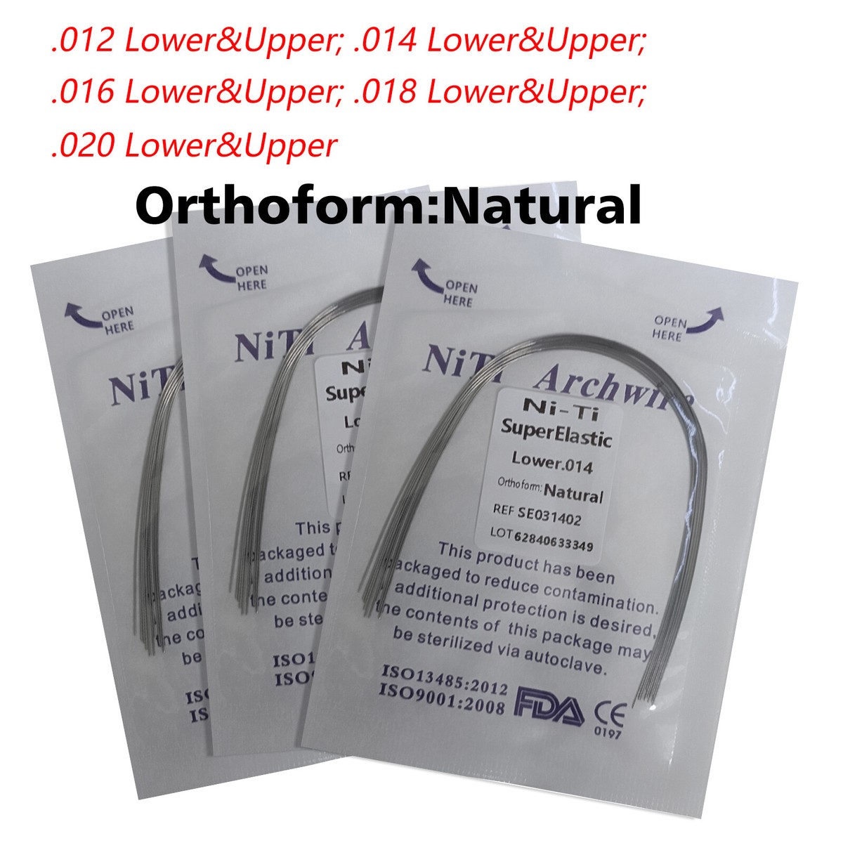 50 Confezioni Fili Ortodontici 50 Fili Ortodontici Super Elastici NITI Forma Rotonda/Ovale - Per Apparecchi Dentali 50 Confezioni Fili Ortodontici Forma Ovale 50 Confezioni Fili Ortodontici 50 Fili Ortodontici Super Elastici NITI Forma Rotonda/Ovale - Per Apparecchi Dentali 50 Confezioni Fili Ortodontici Forma Ovale