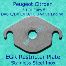 EGR Restricter Plate Peugeot Citroen HDi 1.6L Euro5 8 Valve C3 C4 DS3 308 3008