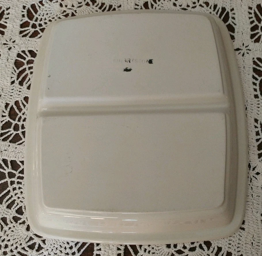 Plato para servir rectangular dividido Hartstone Pottery PROVINCIAL POSY 10" Foto 2 de 3