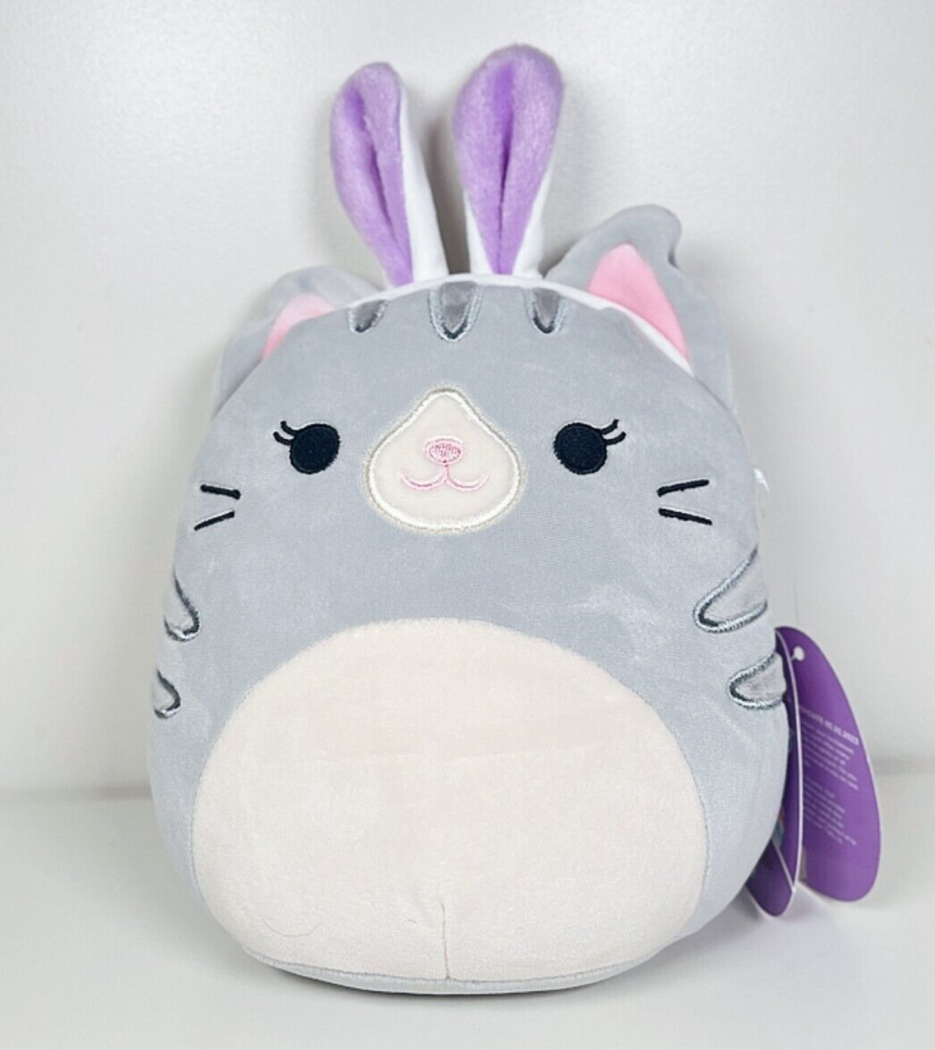 KellyToy Squishmallows Tally the Tabby Cat with Bunny EarPlush