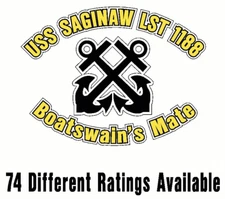 USS SAGINAW LST 1188 Oval Decal / Sticker Military USN U S Navy S06B