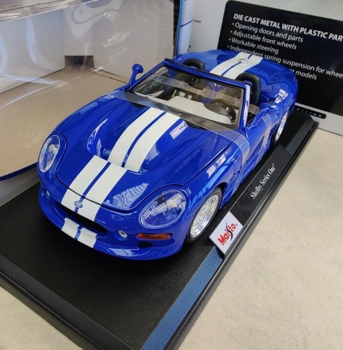 Maisto 1999 Ford Shelby Series One 1:18 Blue Diecast Car - Picture 4 of 5