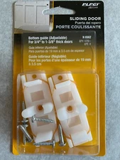 PLPCI Sliding Door Bottom Guide (Adjustable) for 3/4"-3/8" thick doors (2 Count)