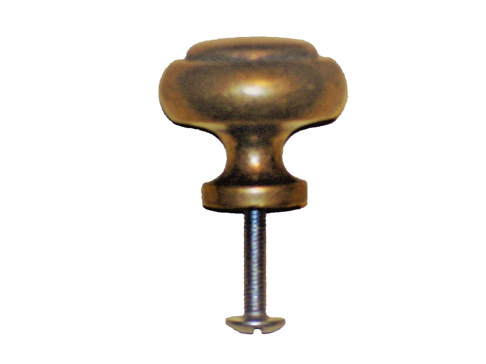 Möbelknopf Massiv, mit Rosette, Oberfläche Messing-Antik Durchmesser 30 mm - Bild 3 von 4