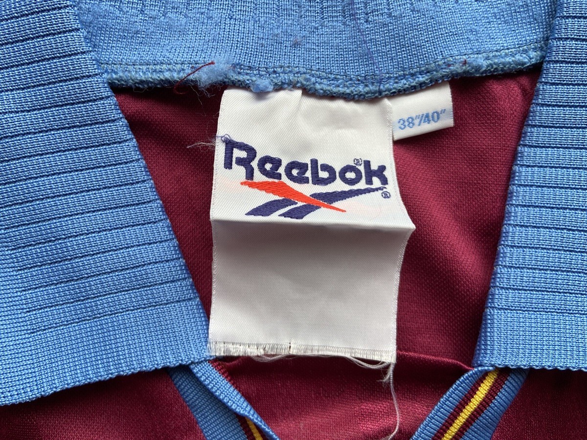 ASTON VILLA 1995 1996 HOME FOOTBAL SHIRT SOCCER JERSDY REEBOK sz