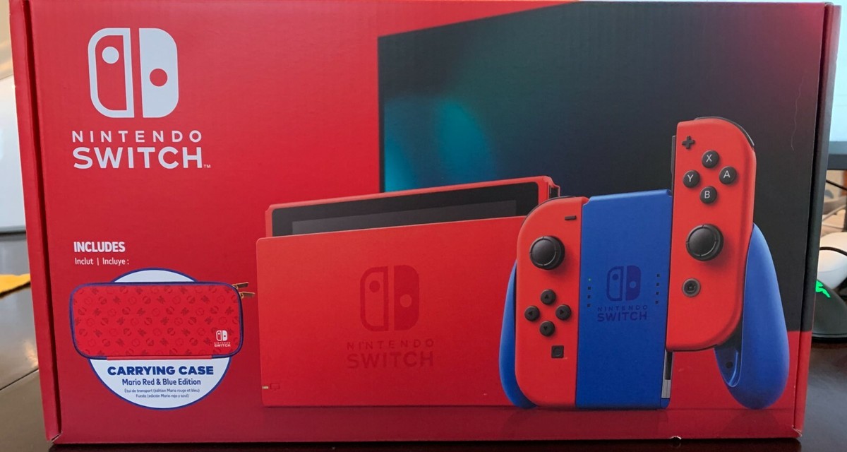 Nintendo Switch HAC-001(-01) Mario Red & Blue Edition - 32GB