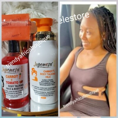 3pc.Japonesa Gold Carrot, Tomato Body Talking Lotion, Oil & Soap. Dark Corrector