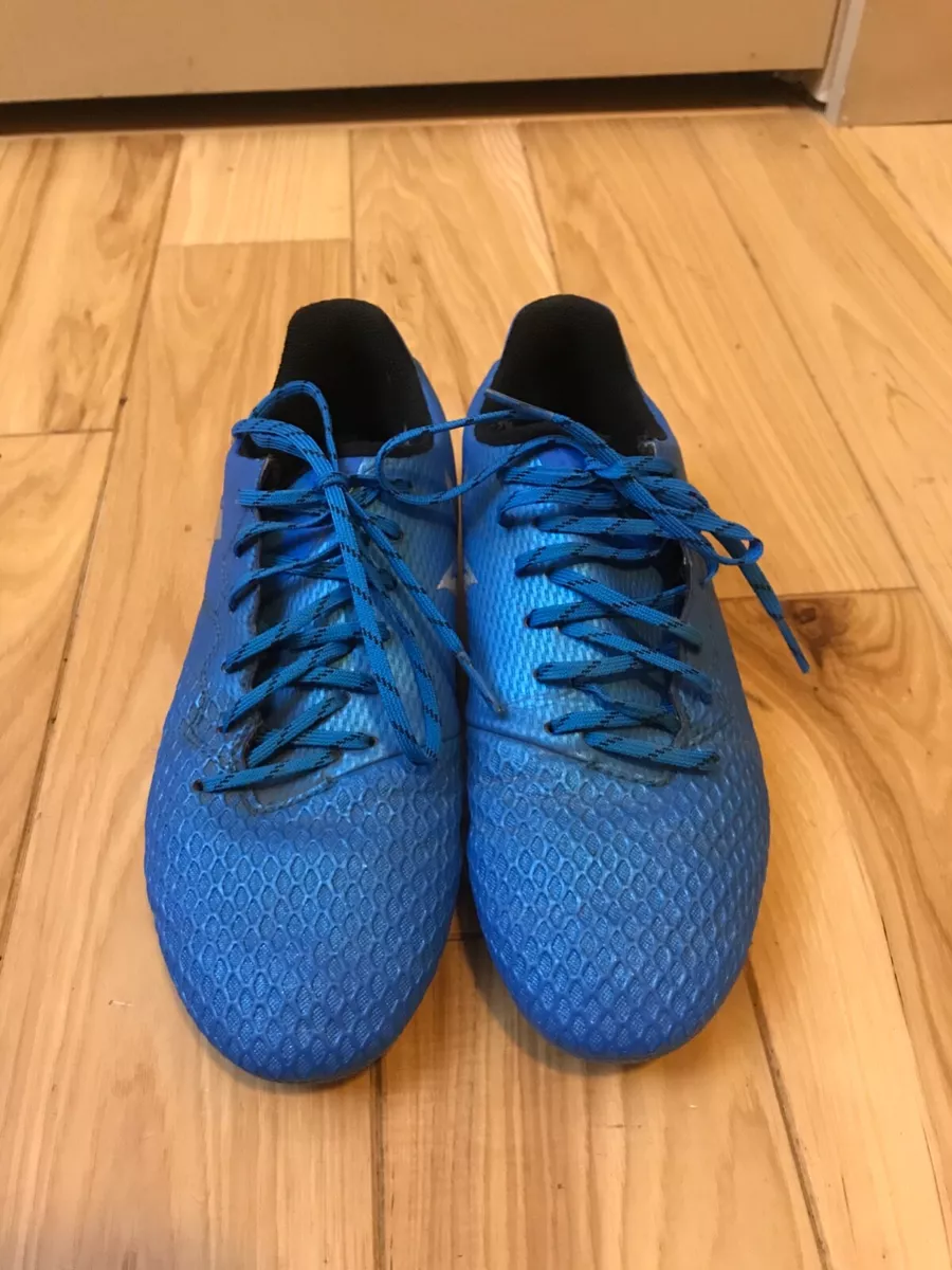 ADIDAS Messi 16.3 FG J Cleats Youth Size 4. Color Blue Great Condition