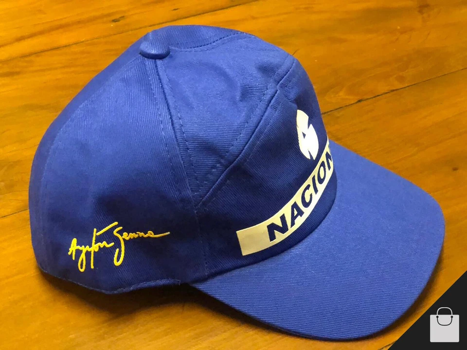 Ayrton Senna Cap Official Nacional Formula 1 F1 Adult Size Blue Hat Race Replica - Image 2 of 4