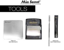 Mia Secret - Metal Paint Palette, Color Mixer Spatula  Pusher - Gelux or Acrylic