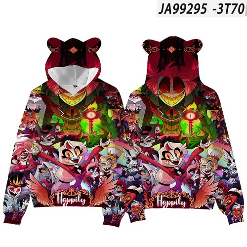 Hazbin Hotel Kids Hoodies Sweatshirts Tops Pullovers Outwears adult cute ear - Picture 16 of 35