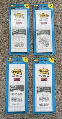 New Teaching Supplies-Post It Word Strips-super Sticky, Sticks & Resticks Qty:4
