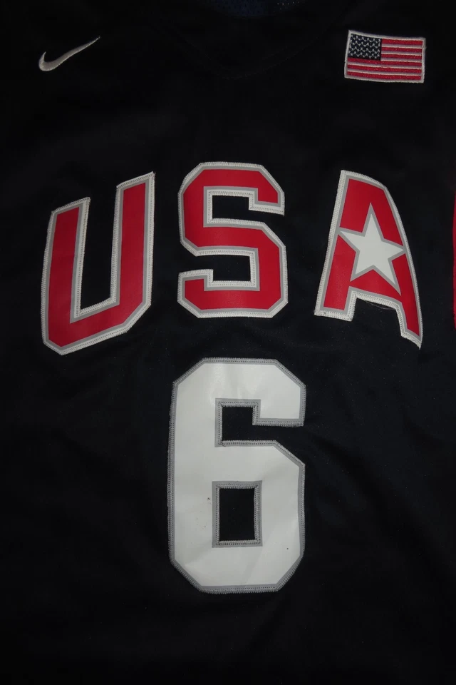 Nike 2006 USA OLYMPICS LEBRON JAMES No 6 Basketball (Youth 2XL) Jersey CAVALIERS - Image 3 of 4