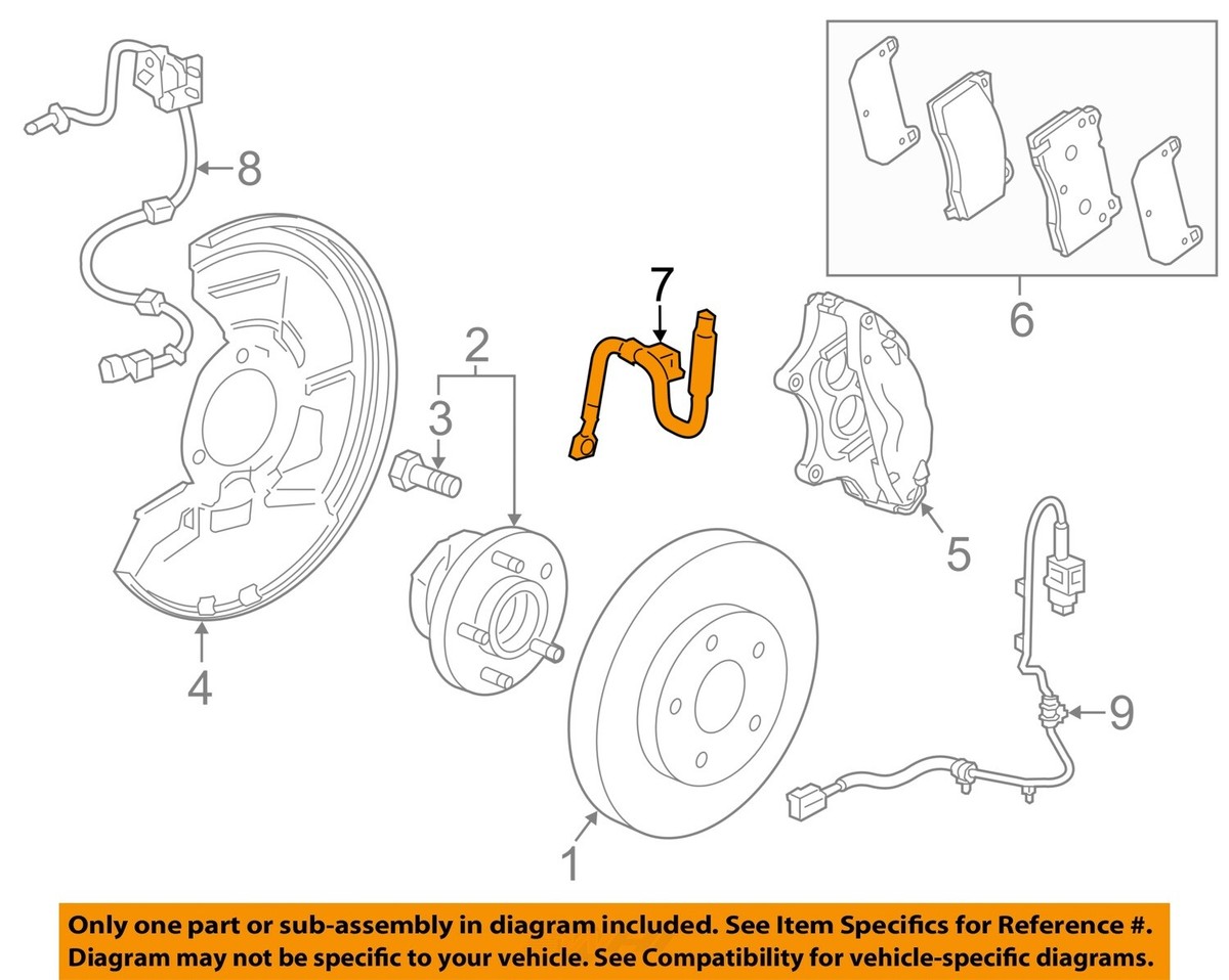 GM OEM Front Brake-Flex Hose 84025392 | eBay
