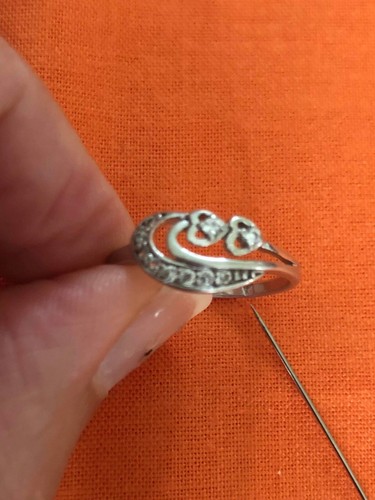 Einzigartiger ägyptischer Damenring gestempelt Sterlingsilber 0,925 Herzform Größe 6! "! - Bild 11 von 11