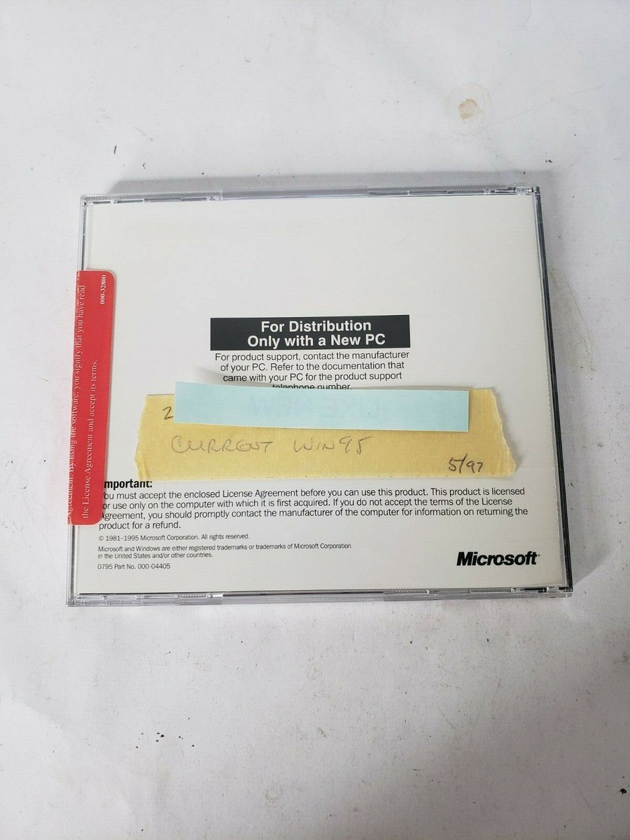 Microsoft Windows 95 with USB Support Disc Only 000-59944 | eBay Microsoft Windows 95 with USB Support Disc Only 000-59944 | eBay