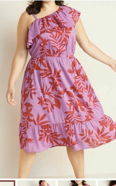 Old Navy Plus Size 3x Purple Red Floral 
