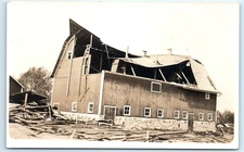 POSTCARD RPPC Masons Barn 1904-18 Disaster Tornado Cyclone High Wind Roof Off
