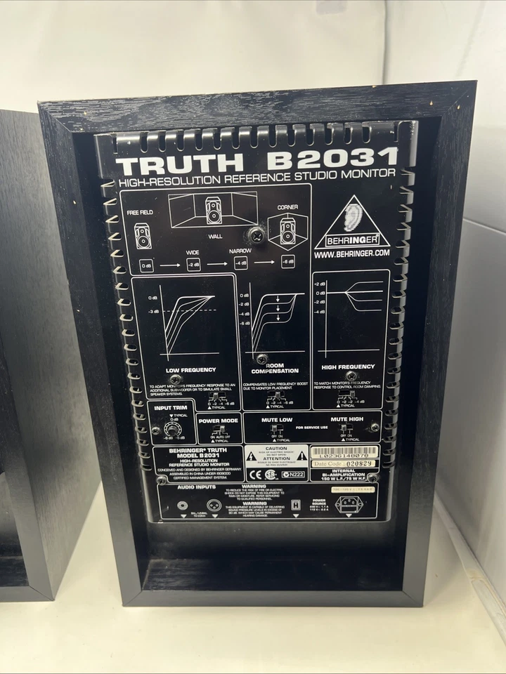 2 Behringer Truth B2031 Active 2-Way Reference Studio Monitor Speaker. Tested!! - Image 4 of 4