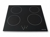 NOXTON TN604/B 60cm 4 Zone Ceramic Electric Hob 6000W Touch Control Black