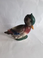 Royal Copley Wood Duck Planter Vase Vtg MCM