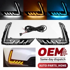 For 2023 2024 2025 Honda CR-V CRV LED DRL Fog Light Turn Signal With Sensor Hole