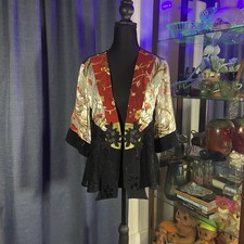 Gorgeous Spencer Alexis Women Kimono Jacket, Small, Silk, Floral, Chiffon Y2K