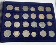 Tray Of Antique Mixed Milled Coins Including Georgian Napoleon III Etc 1800&rsquo;s