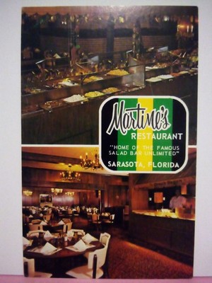 Sarasota Florida Martine's Restaurant salad bar 60s