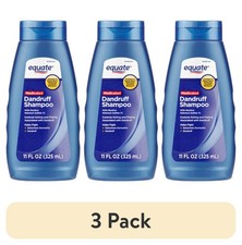 (3 PACK) Equate Medicated Dandruff Shampoo with Selenium Sulfide 1%, 11 fl oz
