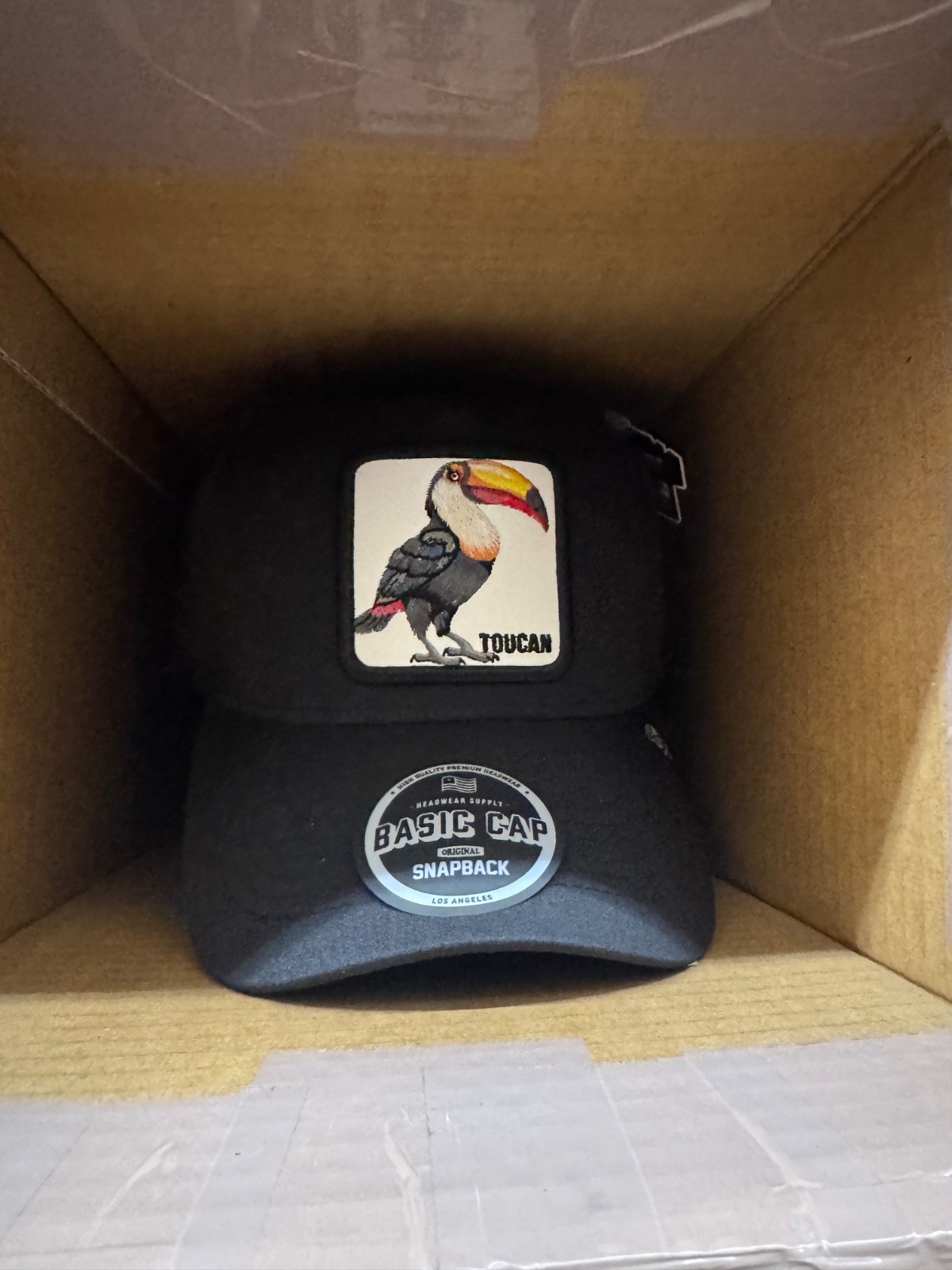 Toucan Trucker Hat Embroidered Unisex Adjustable Animal Hat Black Navy Olive