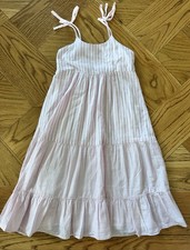 EUC Love Shack Fancy Toddler Girls Pink Pinstripe Dress Size 3 4 Years
