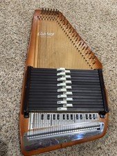 Vintage 1960s Oscar Schmidt Autoharp 15 Chord 36 String w/Case Bonus music Book