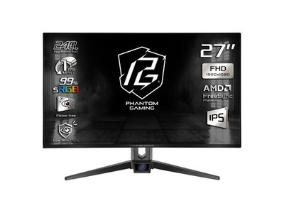ASRock Phantom Gaming 27 inch Full HD 240Hz IPS FHD AMD FreeSync Premium
